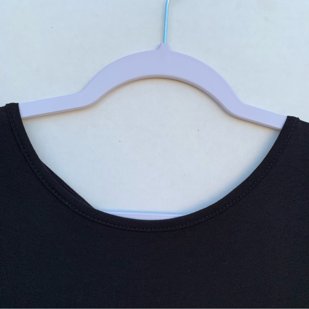 Fraiche by J Open Back Criss Cross Maxi Dress Long Sleeve Size Small | Black - Picture 4 of 13